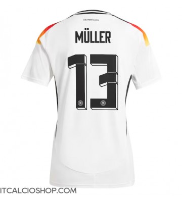 Germania Thomas Muller #13 Prima Maglia Femmina Europei 2024 Manica Corta